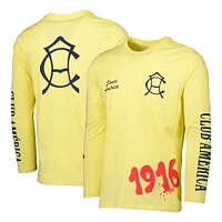 T-shirt à manches longues jaune Club America Graffiti pour homme