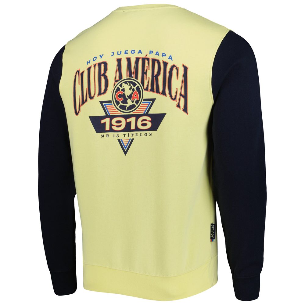 Men's Yellow Club America Retro Pullover Sweatshirt