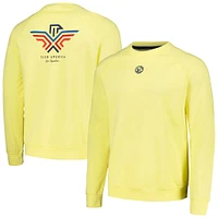 Men's Yellow Club America Simplicity Leisure Raglan Pullover Sweatshirt