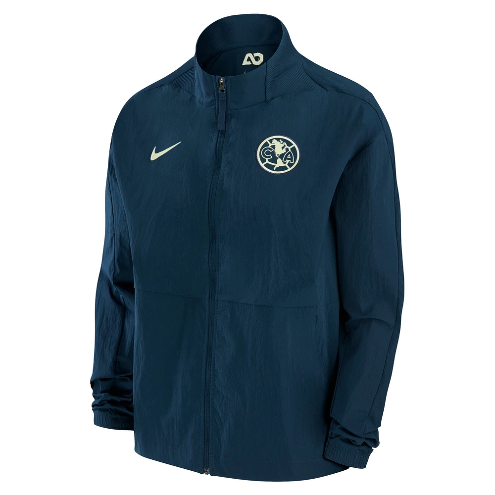 Veste entièrement zippée Nike Club America Anthem pour femme, bleu marine