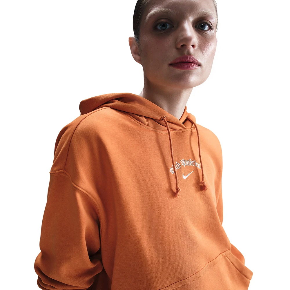 Sweat à capuche en polaire Nike Orange Club America CA x Phoenix pour femme