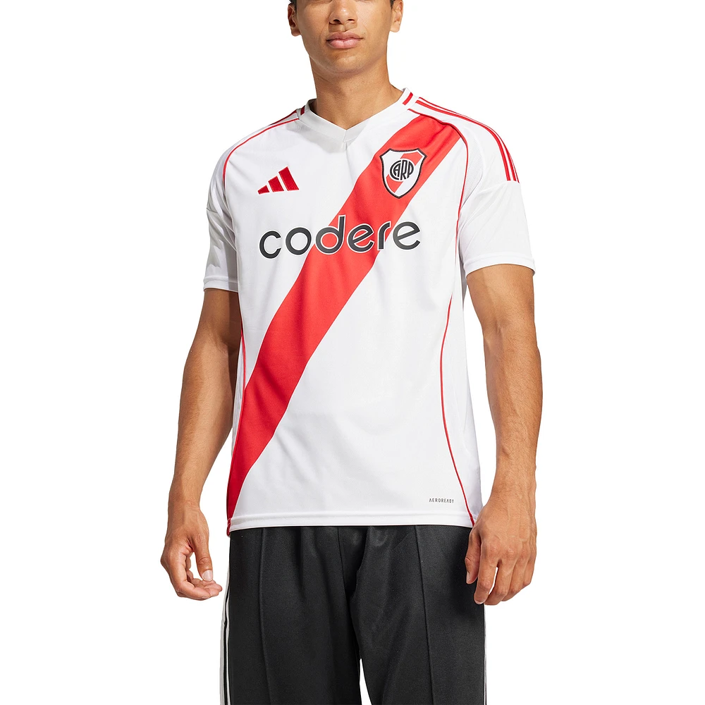 Men's adidas White Club Atlético River Plate 2024/25 Home Replica Jersey