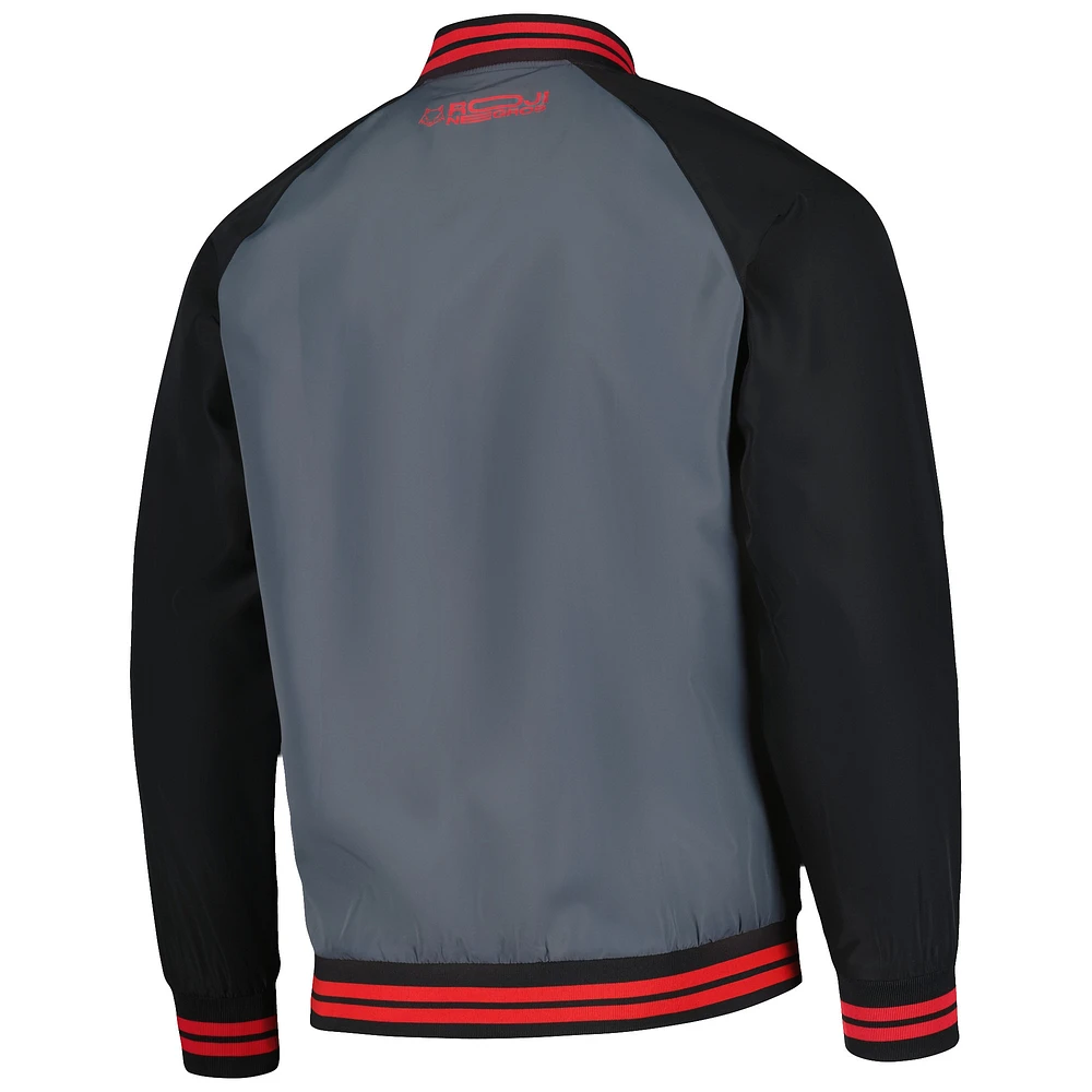 Men's Charly  Charcoal Club Atlas Full-Zip Bomber Jacket