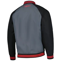 Blouson aviateur entièrement zippé Charly Charcoal Club Atlas pour homme