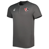 Men's Charly Gray/White Club Atlas Henley Microfiber DRY FACTOR Polo