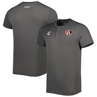 Men's Charly Gray/White Club Atlas Henley Microfiber DRY FACTOR Polo