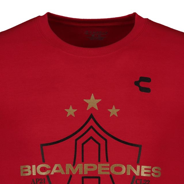 T-shirt Charly Red Club Atlas 2-Time Liga MX Champions pour homme