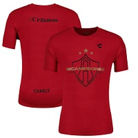 Men's Charly Red Club Atlas 2-Time Liga MX Champions T-Shirt