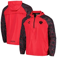 Men's Charly  Red Club Atlas Half-Zip Windbreaker Hoodie Jacket