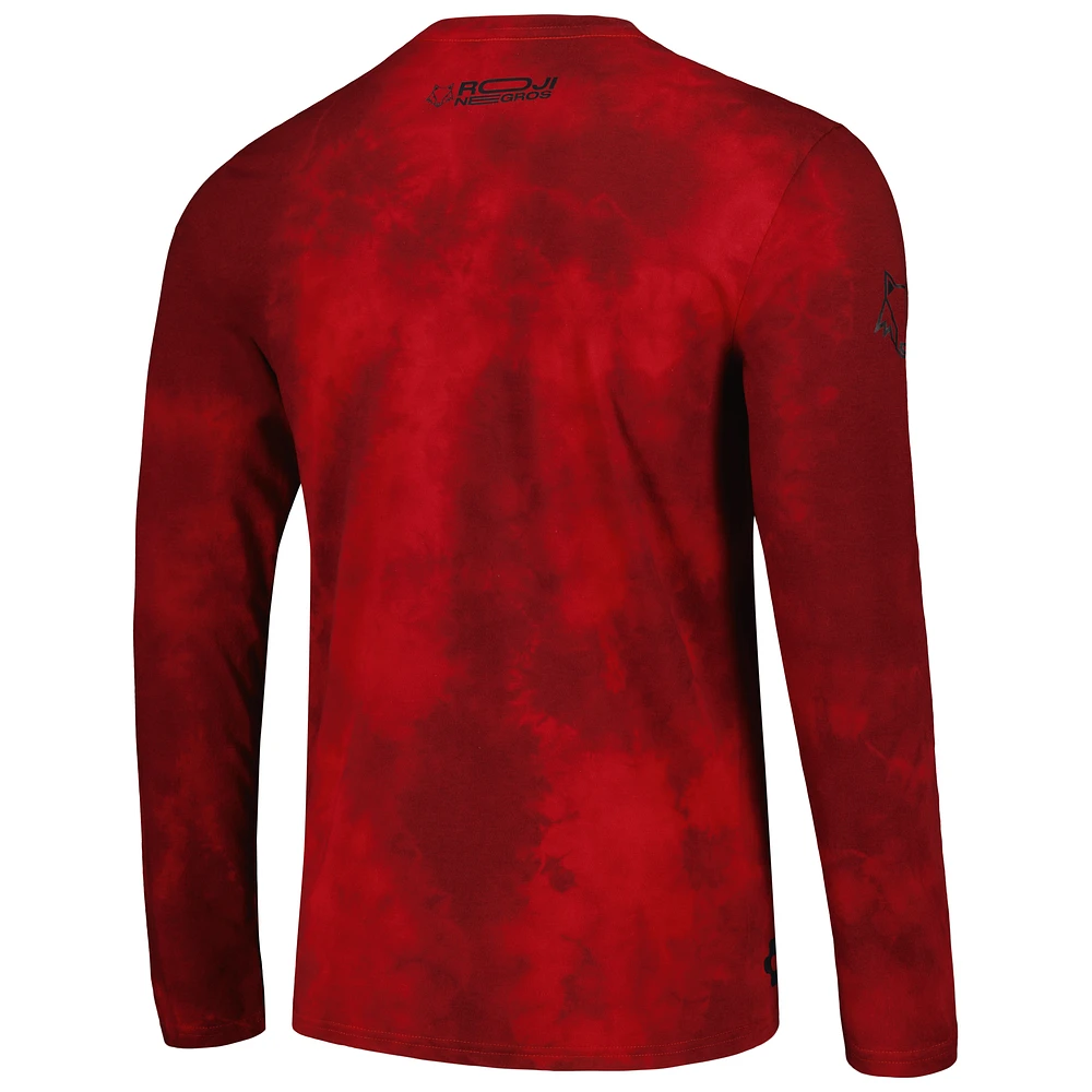 T-shirt à manches longues tie-dye Charly Red Club Atlas pour hommes