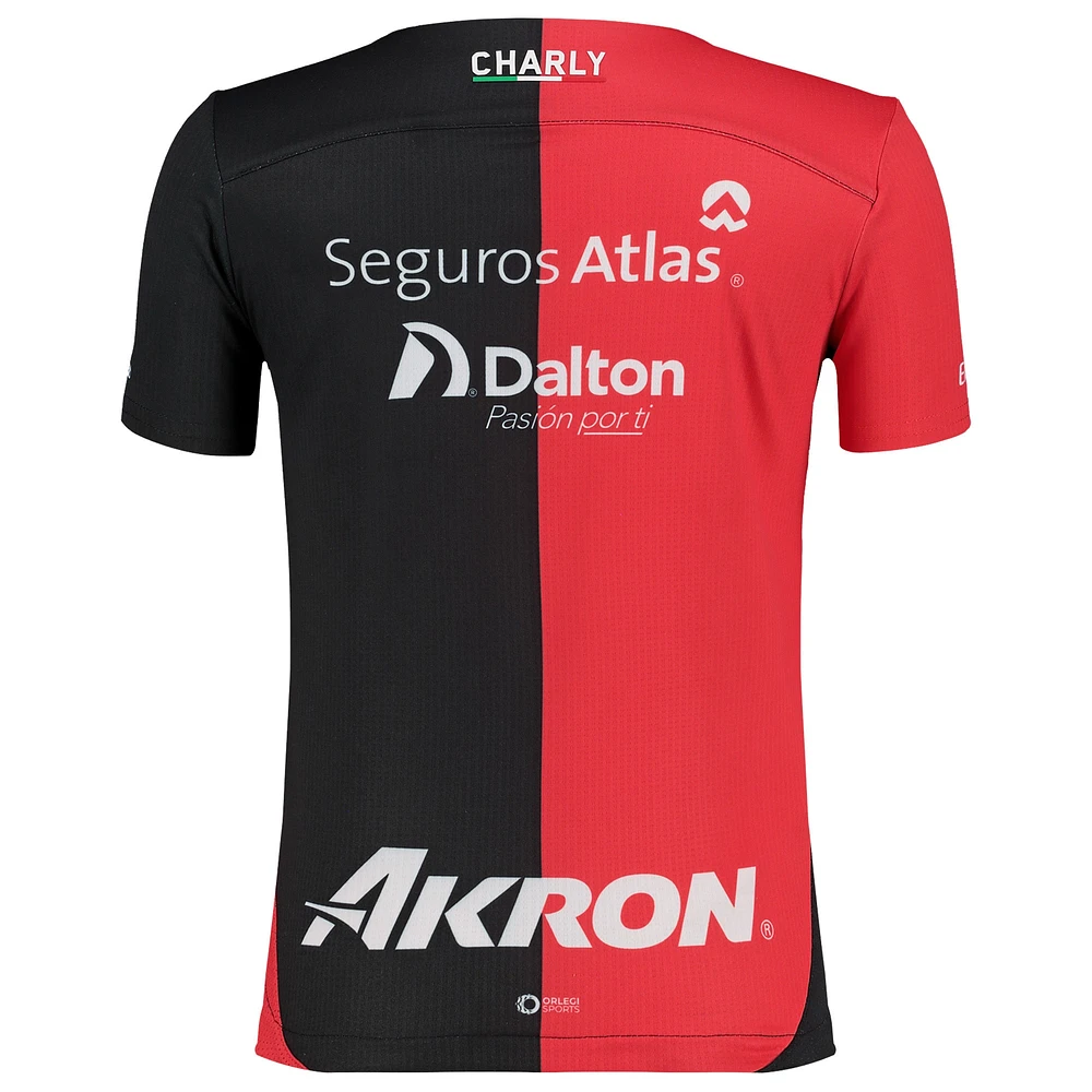 Youth Charly Red/Black Club Atlas 2024/25 Home Authentic Jersey