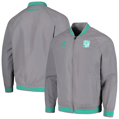 Men's Charly  Gray Club Leon Full-Zip Bomber Jacket