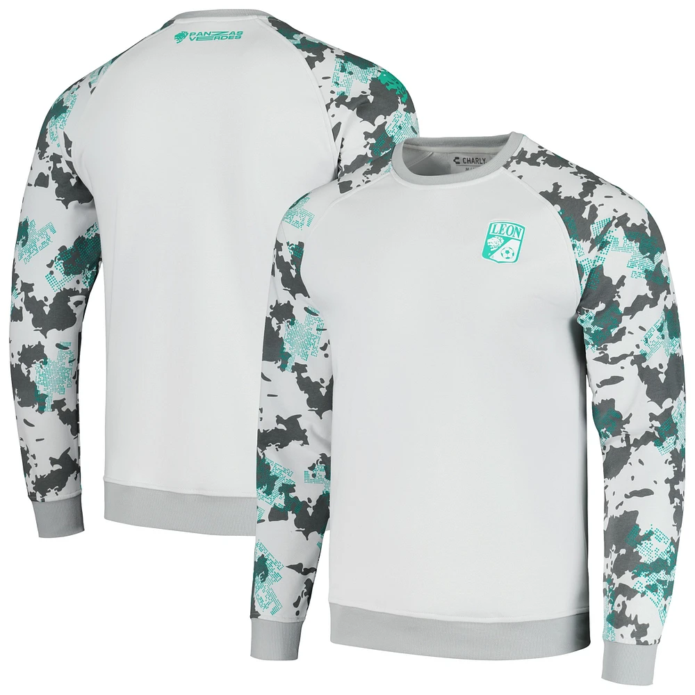 Sweat-shirt Charly Grey Club Leon Raglan pour hommes