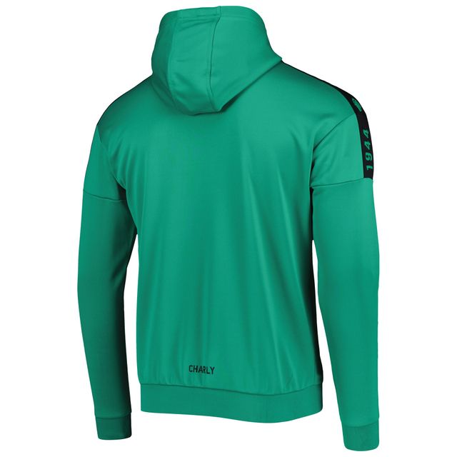 Blouson à fermeture éclair et col scuba Club Leon Travel DRY FACTOR pour homme, vert/noir