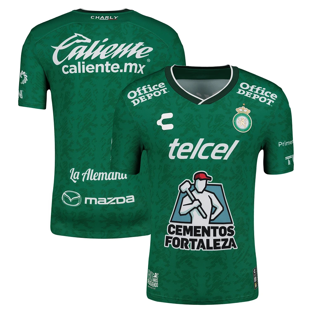 Men's Charly Green/White Club Leon 2024/25 Home Authentic Jersey