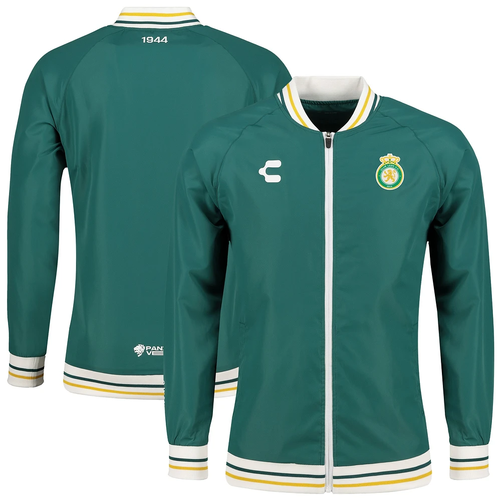 Blouson aviateur entièrement zippé Charly Green Club Leon 2024/25 pour homme