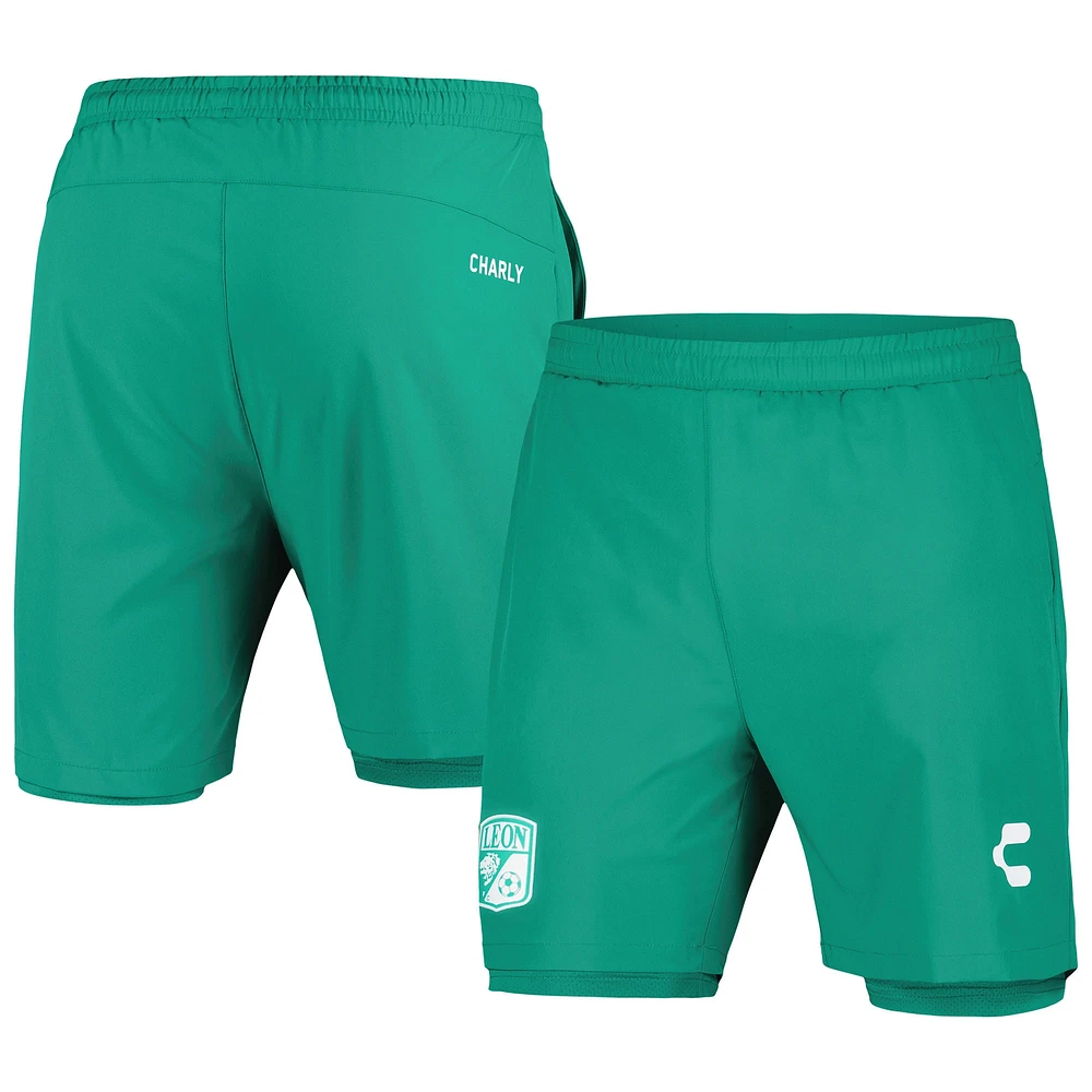 Men's Charly  Green Club Leon DRY FACTOR 2023/24 Lined Training Shorts