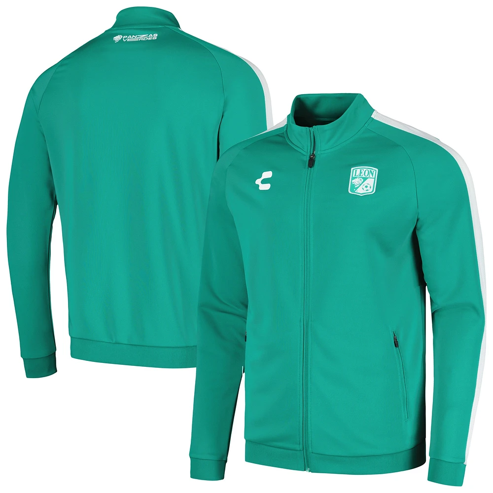 Veste raglan entièrement zippée Charly Green Club Leon Light pour hommes