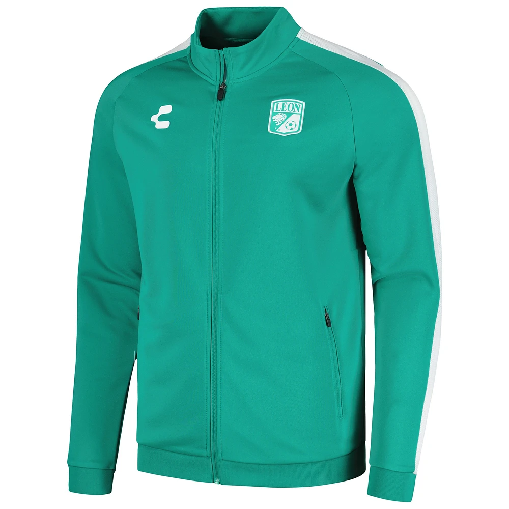 Veste raglan entièrement zippée Charly Green Club Leon Light pour hommes