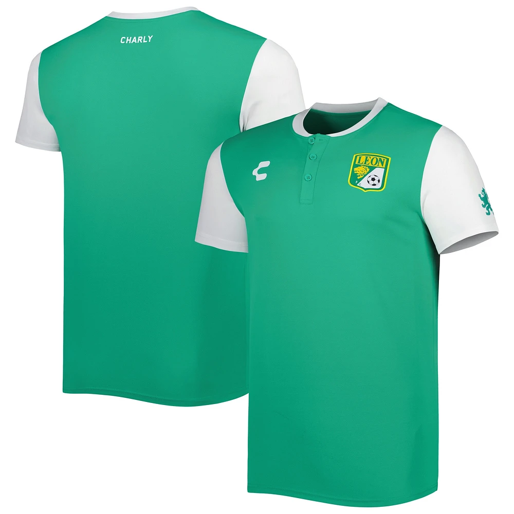 Polo Charly Green Club Leon en microfibre DRY FACTOR pour homme