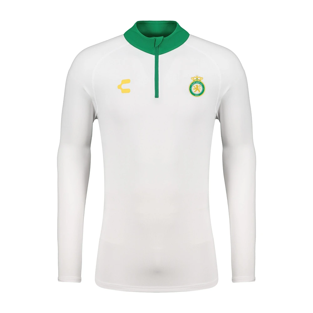 Haut à enfiler glissière quart de tour Charly White Club Leon 2024/25 pour homme