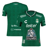 Youth Charly Green/White Club Leon 2024/25 Home Authentic Jersey