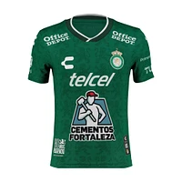 Youth Charly Green/White Club Leon 2024/25 Home Authentic Jersey