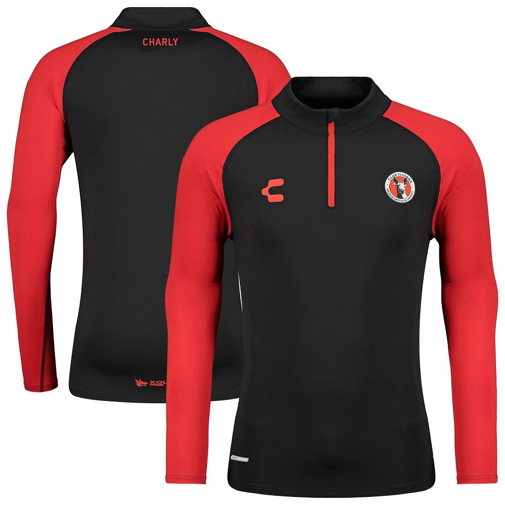 Men's Charly  Black Club Tijuana 2024/25 Quarter-Zip Pullover Top