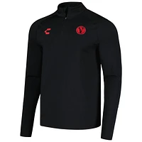 Men's Charly  Black Club Tijuana DRY FACTOR Raglan Quarter-Zip Top