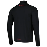 Men's Charly  Black Club Tijuana DRY FACTOR Raglan Quarter-Zip Top