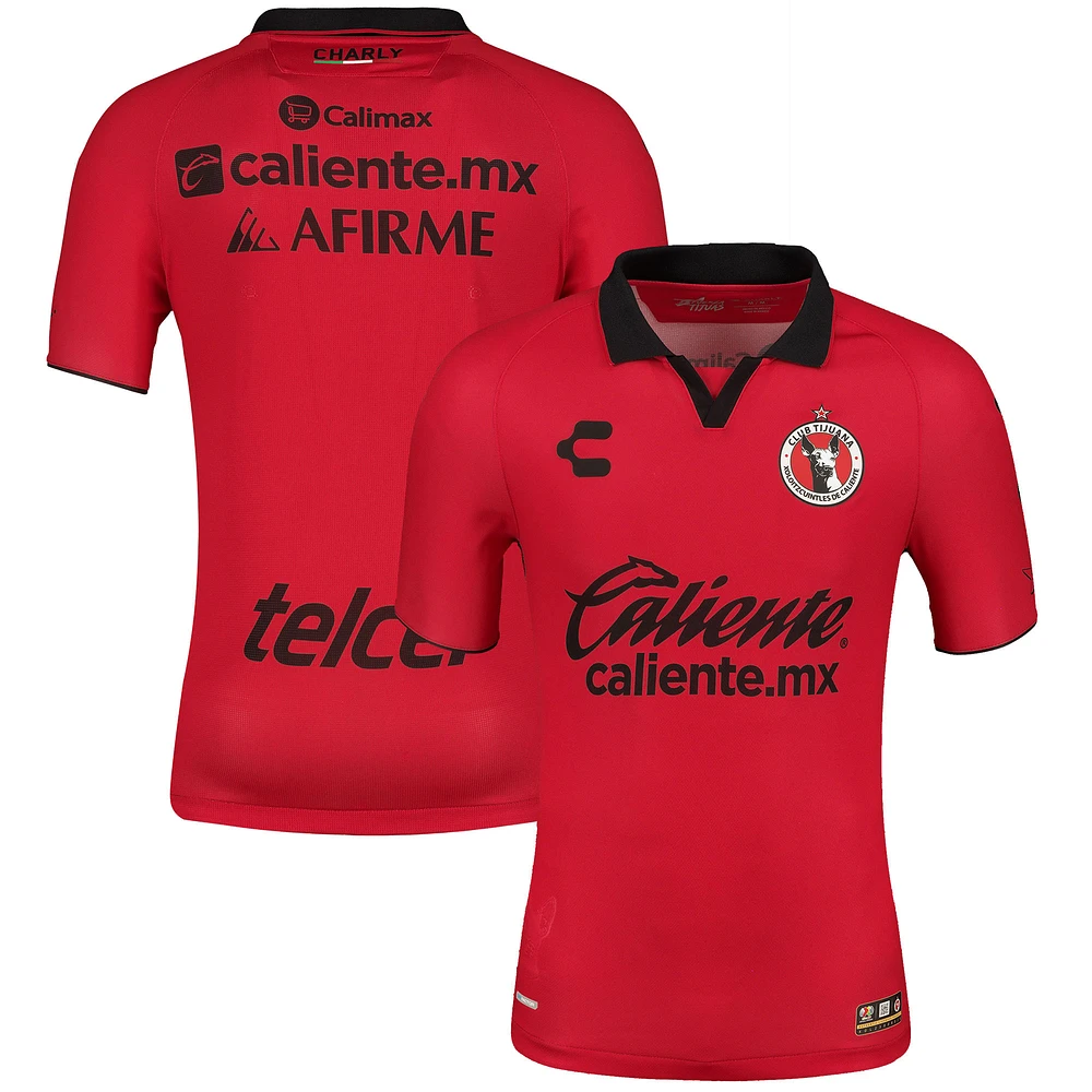 Men's Charly Red Club Tijuana / Home Authentic Jersey