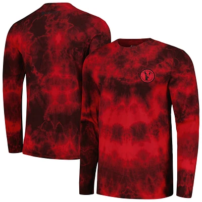 Men's Charly  Red Club Tijuana Tie-Dye Long Sleeve T-Shirt