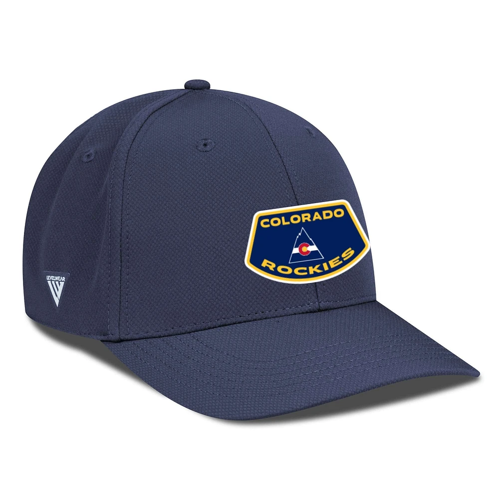Men's Levelwear Navy Colorado Rockies Rise Skylight Flex Hat