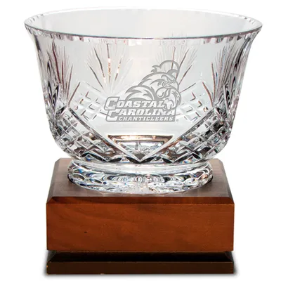 Coastal Carolina Chanticleers Medium Handcut Crystal Footed Revere Bowl