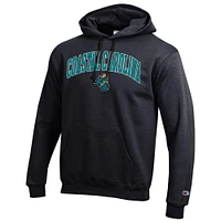 Sweat à capuche en polaire avec logo arqué Champion Black Coastal Carolina Chanticleers pour homme