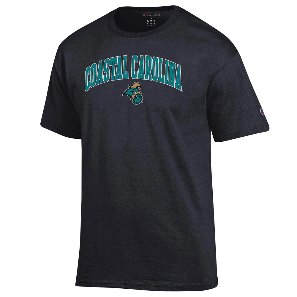 Men's Champion  Black Coastal Carolina Chanticleers Arched Logo T-Shirt