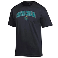 Men's Champion  Black Coastal Carolina Chanticleers Arched Logo T-Shirt
