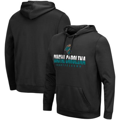 Men's Colosseum Black Coastal Carolina Chanticleers Lantern Pullover Hoodie