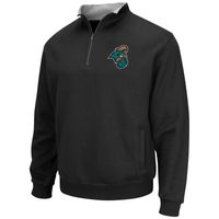 Men's Colosseum Black Coastal Carolina Chanticleers Tortugas Quarter-Zip Sweatshirt