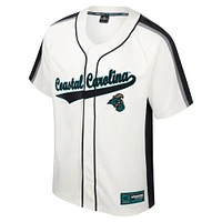 Men's Colosseum Cream Coastal Carolina Chanticleers Ruth Button-Up Baseball Jersey