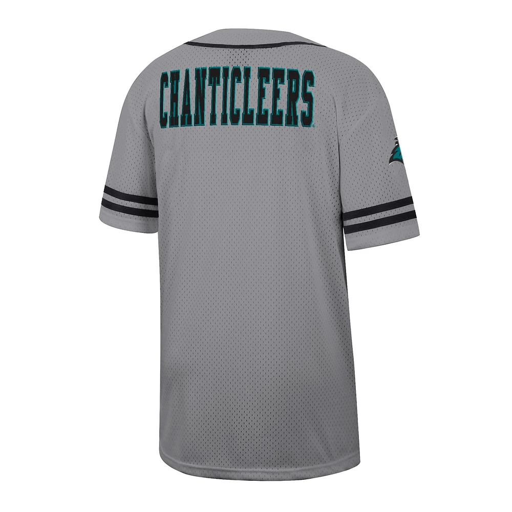 Maillot de baseball Free Spirited pour homme Colosseum Gray Coastal Carolina Chanticleers
