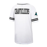 Men's Colosseum White Coastal Carolina Chanticleers Free Spirited Mesh Button-Up Baseball Jersey