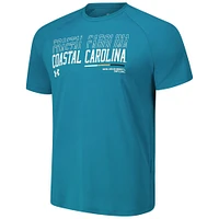 T-shirt technique Sideline Performance pour homme Under Armour Teal Coastal Carolina Chanticleers