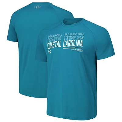 T-shirt technique Sideline Performance pour homme Under Armour Teal Coastal Carolina Chanticleers