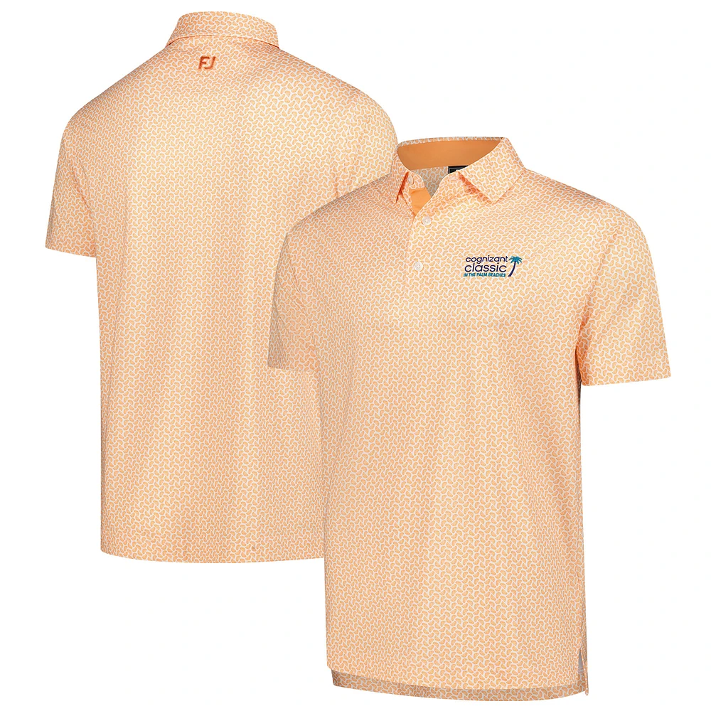 Men's FootJoy Orange Cognizant Classic ProDry Citrus Print Polo