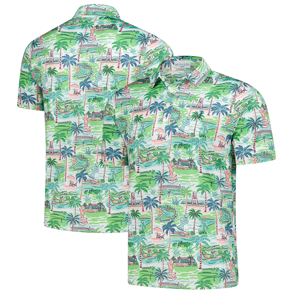 Men's Smith & Quinn  Green 2025 Cognizant Classic Signature Print Smitty Polo