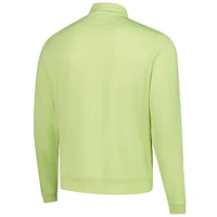 Men's Peter Millar Green Cognizant Classic Perth Mélange Performance Quarter-Zip Top