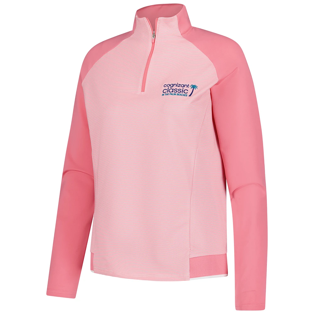 Women's FootJoy  Pink Cognizant Classic Quarter-Zip Pullover