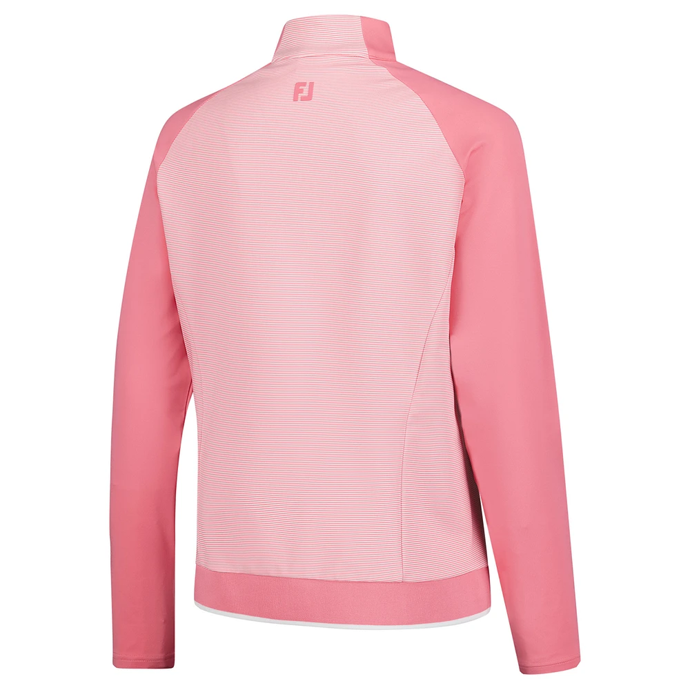 Women's FootJoy  Pink Cognizant Classic Quarter-Zip Pullover
