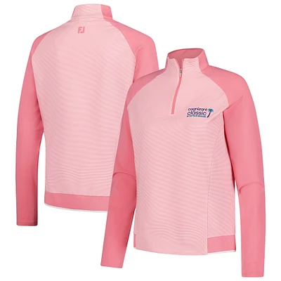 Women's FootJoy  Pink Cognizant Classic Quarter-Zip Pullover